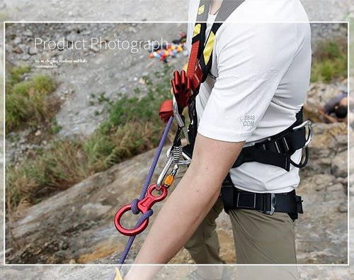 METOOLS Heavy-Duty Climbing Gear, 35KN Aluminum Figure 8 Descenders - High Altitude Protection & Anti-Fall Brake Ideal for Rock Climbing Rappelling and Rescue Red