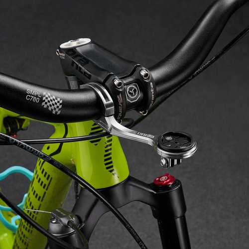corki Cycles Titanium Extend Bike Out Front Combo Computer Mount Adapter for Garmin (Titanium - Front Mount)