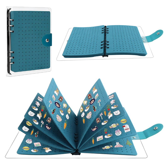350 Pin Enamel Pin Display Binder, Clear PVC Cover Enamel Display Book Easy to Display and Trade Pins Enamel Pin Display Bag Holder for Pin Enthusiast 9.2inx6.7in (Green)