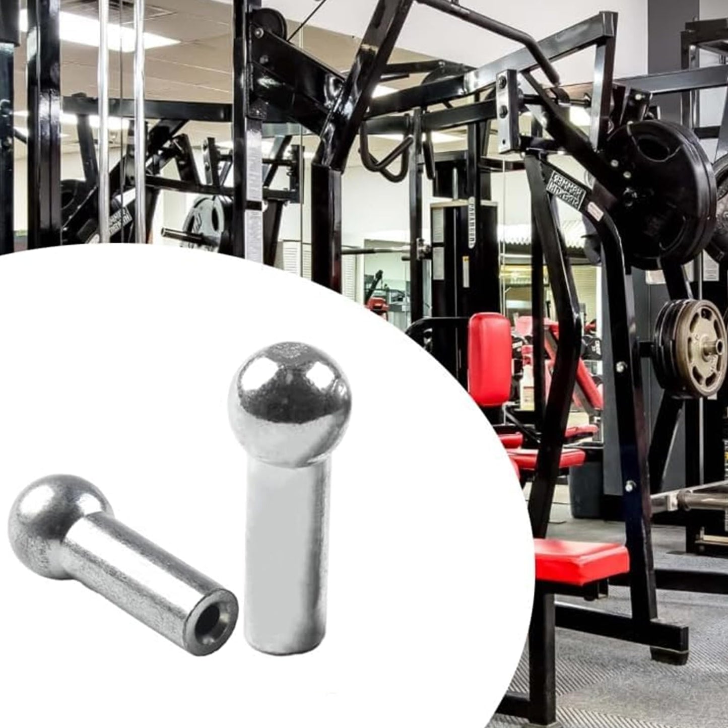 6 Pack Gym Cable Ball Stopper Gym Pulley Machine Stopper Cable Ball Terminals Wire Port Joint Parts Weight Machine Accessories Fitness Equipment Running Yoga Accessories for Home Gym Machine