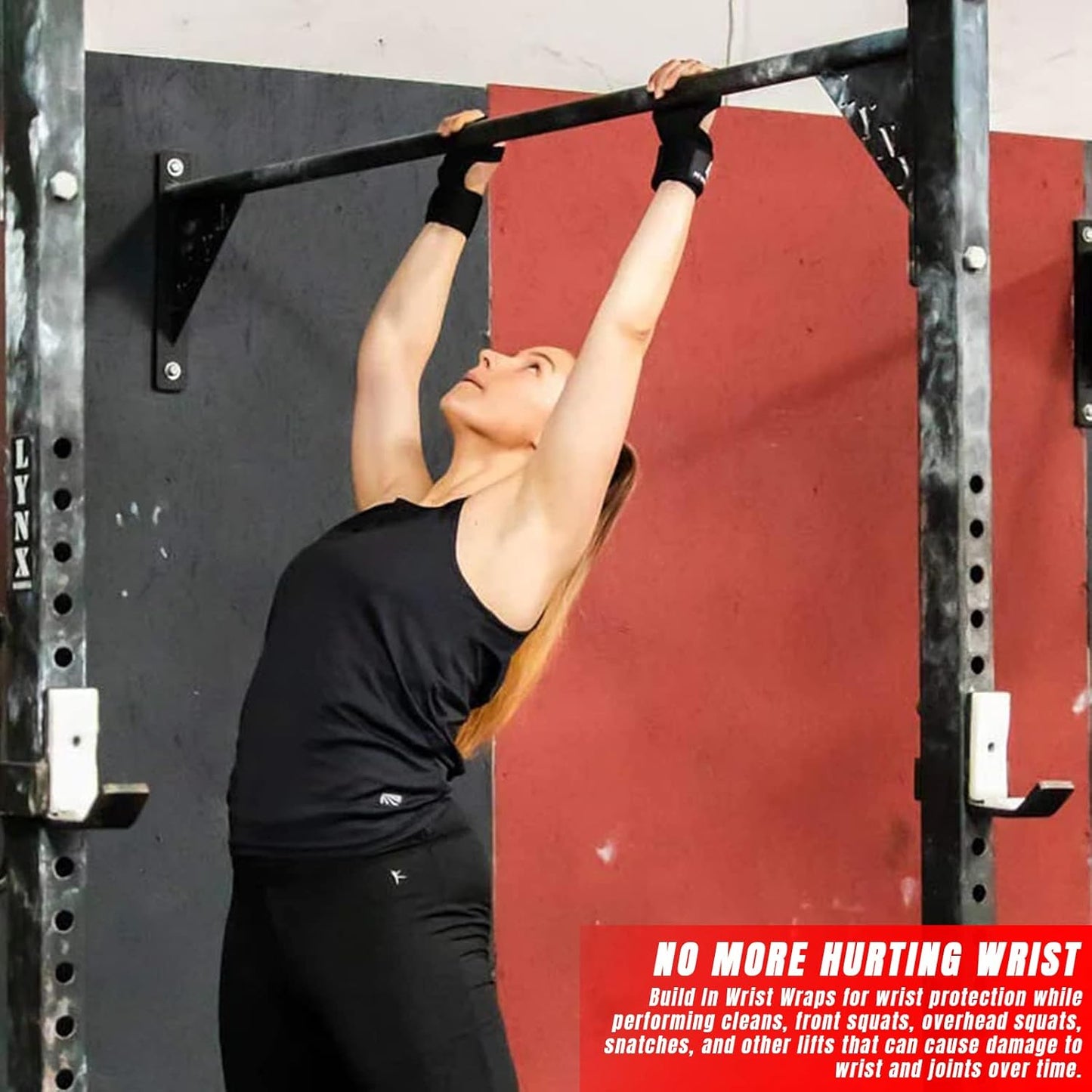 Fit Active Sports RX2 Weight Lifting Workout Gloves with Built-in Wrist Wraps - Gym Gloves with Wrist Support Durable Non-Slip Palm Padding to Avoid Calluses - for Men & Women