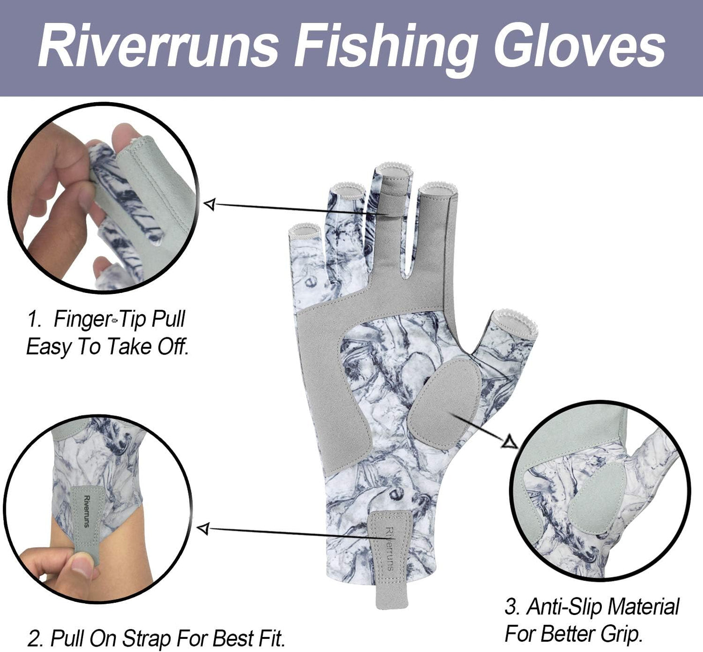 UPF 50+ Fishing Gloves | UV Protection for Men & Women | Outdoor Activities