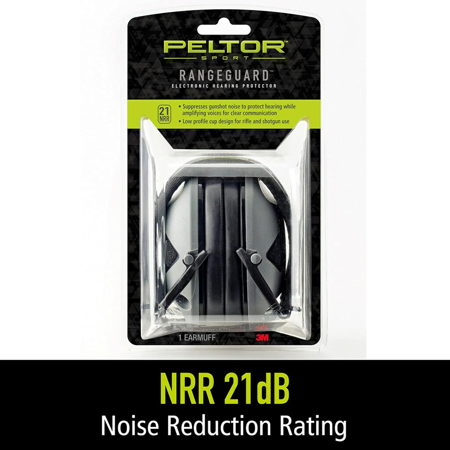 Sport RangeGuard™ Earmuffs by Peltor™ - Gray, Noise-Canceling Hearing Protection