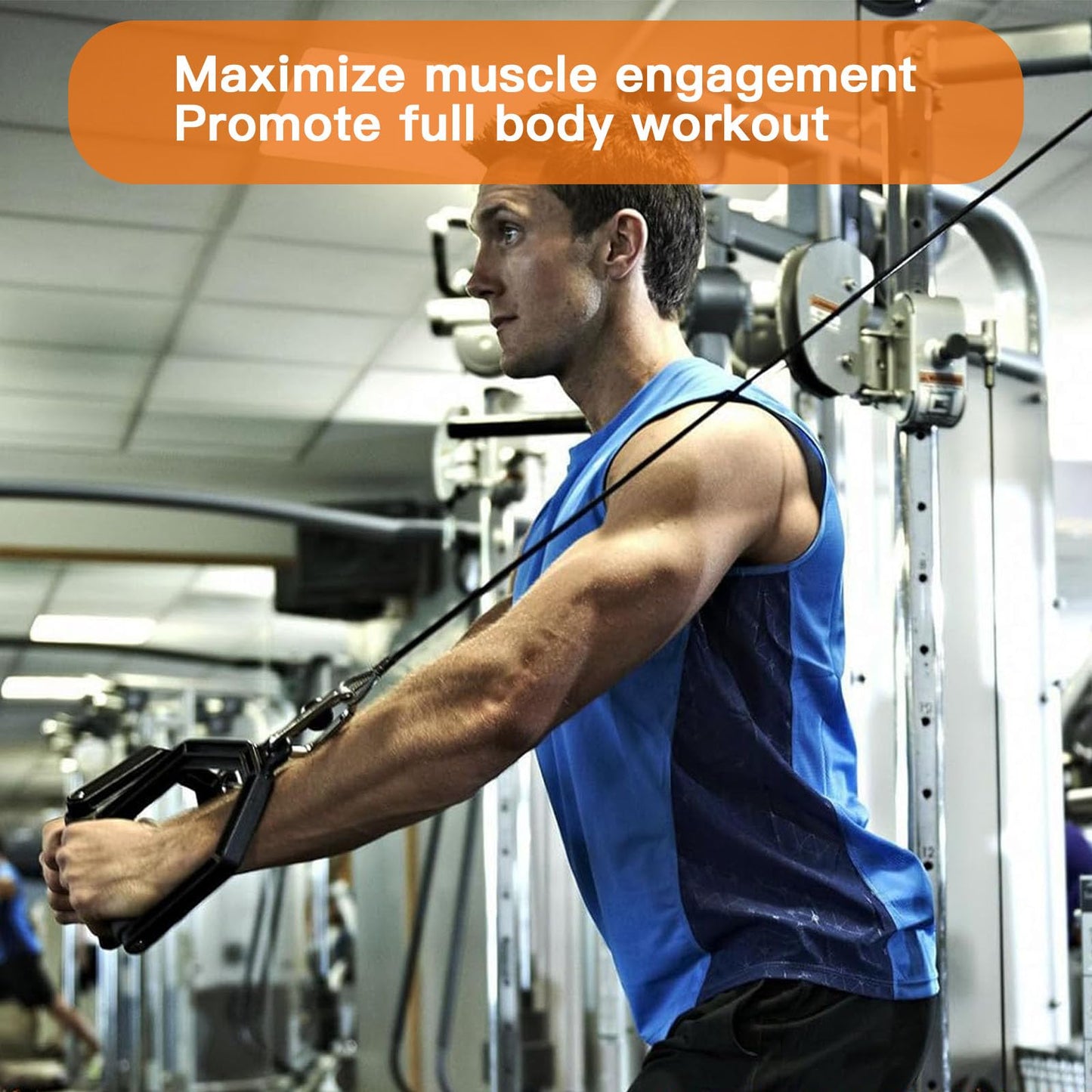 AIKESIWAY 2PCS Gym Cable Extension,Replacement Cable Machine Accessories,Cable Pulley Attachments for Gym -Thick 5mm(0.2inch) Heavy Duty Steel Wire Rope for Home Gym Cable (20 inch (2PCS))