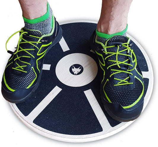 Wood Wobble Board (16") — Includes Carry Bag for Protection — Balance Trainer — Wood — Rounded Smooth Edges — Balance Board Stability Trainer
