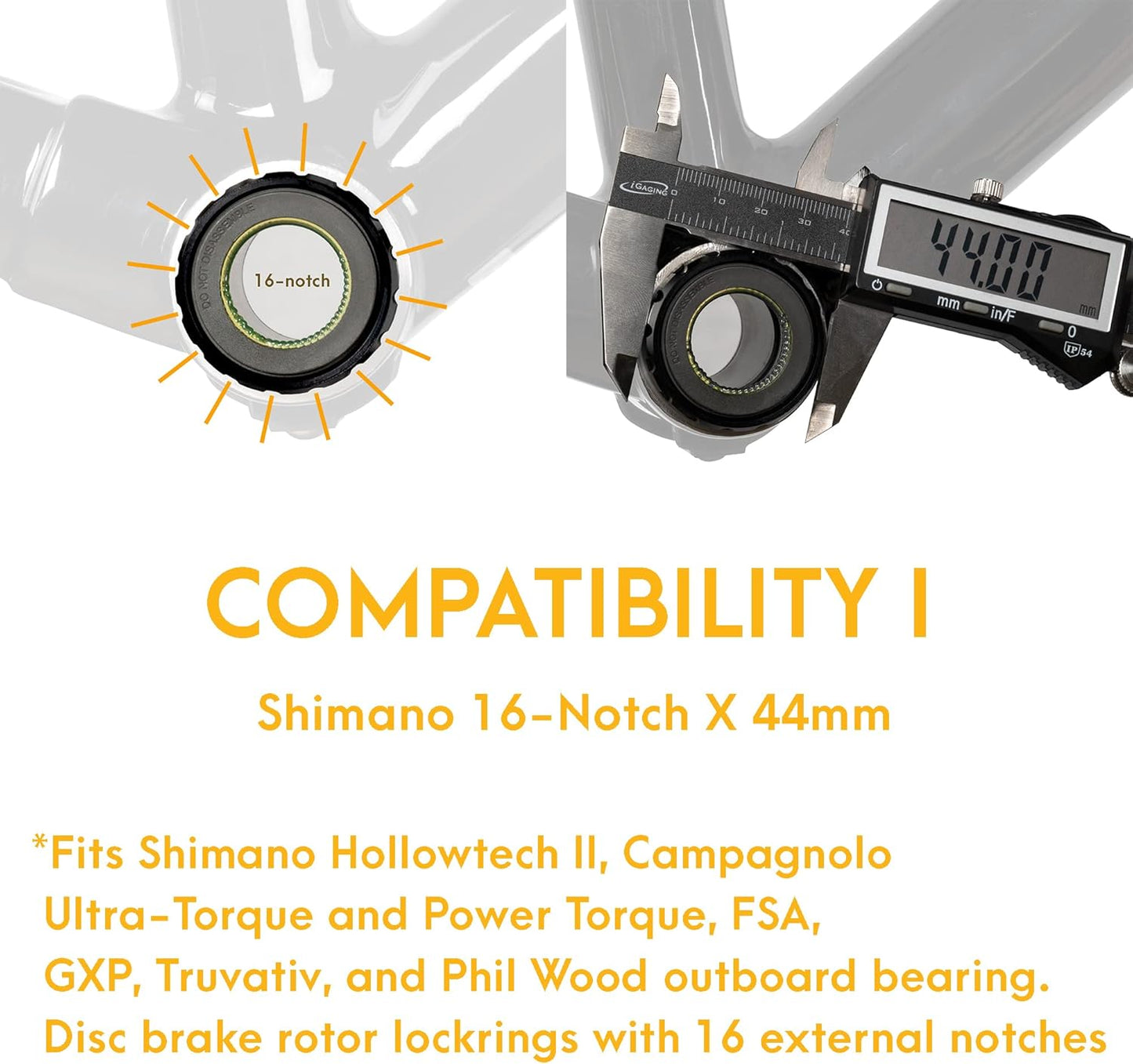 BikeHand Bicycle Bottom Bracket Tool - Compatible with Shimano Hollowtech II/BB9000, BBR60, M8000, Sram Dub, Truvativ GXP, FSA Mega EVO or Campagnolo Ultra-Torque