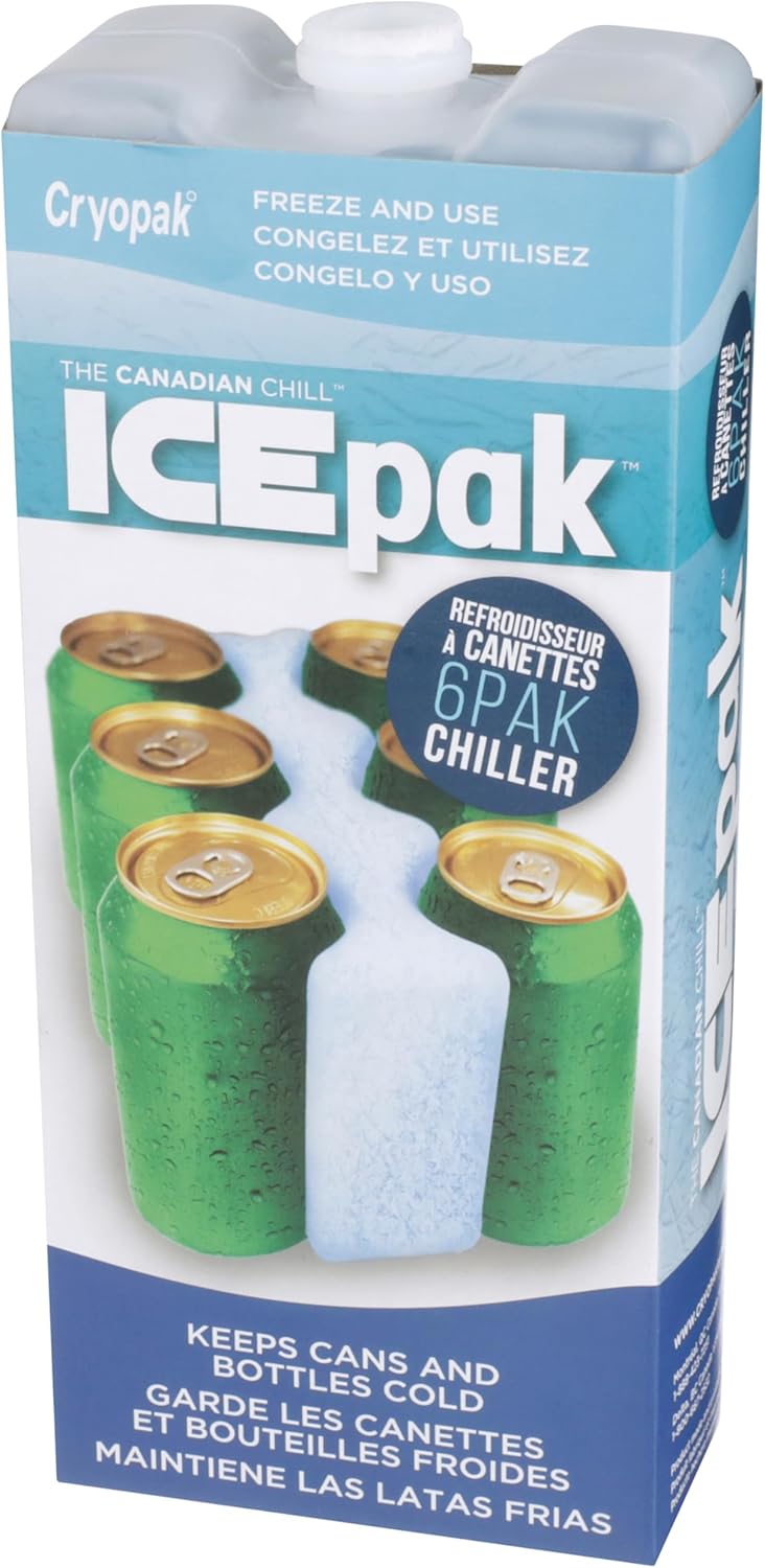Cryopak ICEpak Large Hard Shell Reusable Ice Packs for Coolers and Lunch Box Use, Freezer Safe Gel Design, Professional Grade Cooling, Non-Toxic and BPA Free, Essential Travel Accessories, Large