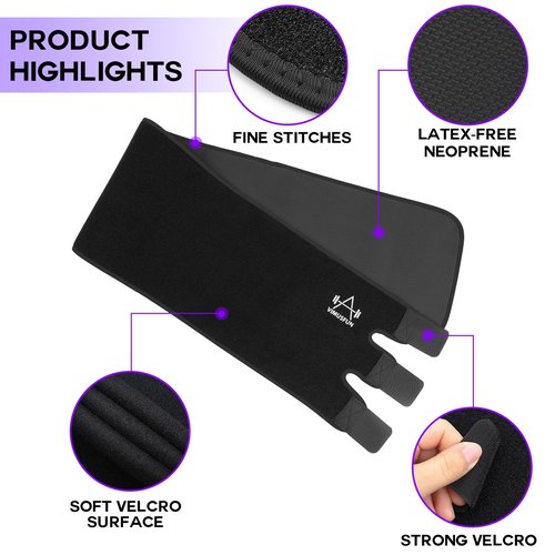 VIMUSFUN Waist Trimmer for Women Belly Fat, Sweat Waist Trainer Stomach Wraps for Weight Loss, Exercise Sweat Bands, Sauna belts Black