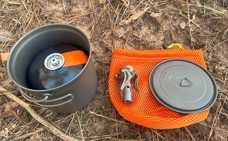 Toaks Titanium 1100ml Bushcraft Pot – Bail Handle for Open Fire Cooking & Backpacking