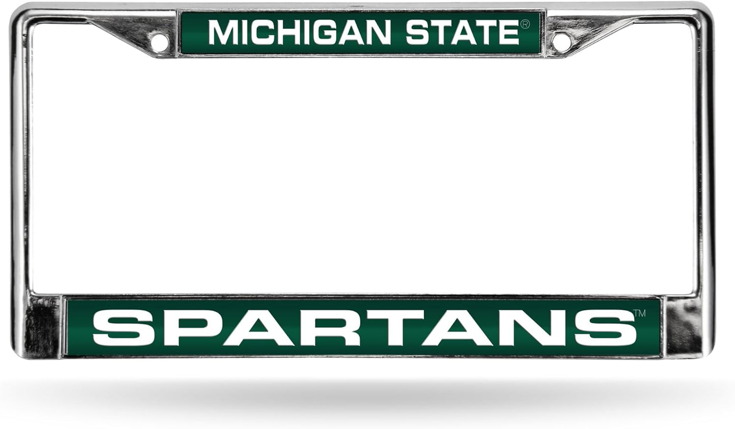 Rico Industries NCAA Unisex-Adult Laser Cut Inlaid Standard Chrome License Plate Frame