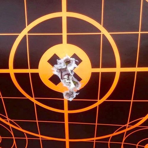 Birchwood Casey Big Burst Revealing Sight in Always Flat Adhesive Back Shooting Training Reactive 12" Targets | Pack of 3