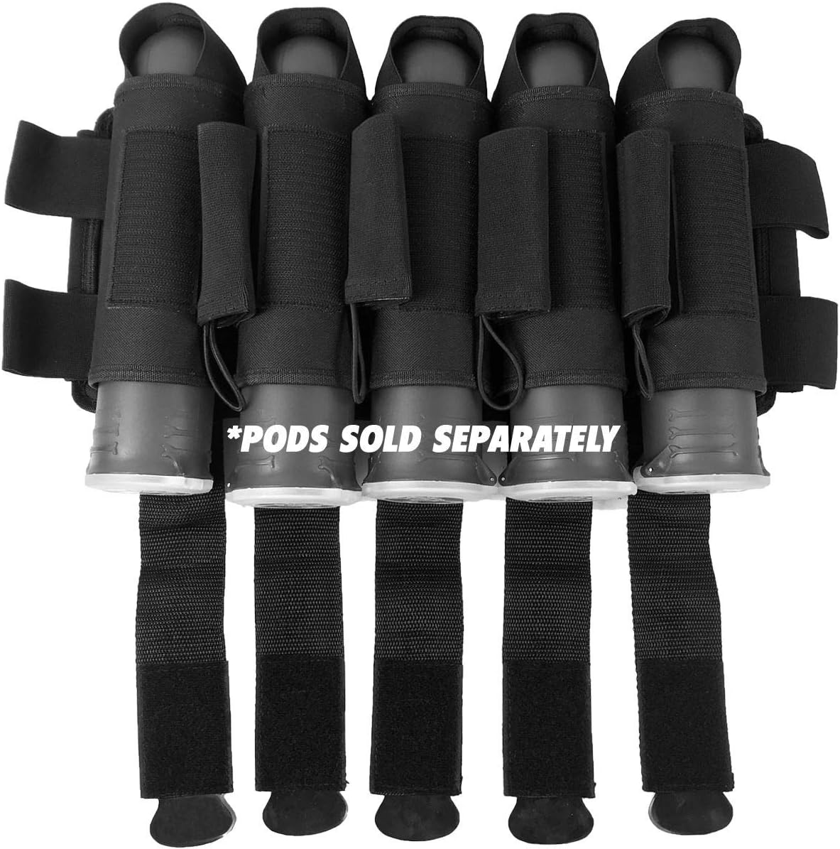 Maddog Pro 3+2 Paintball Harness Pod Pack | Pod Ejection | Adjustable Elastic Velcro Belt