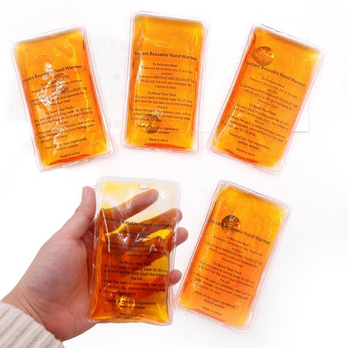 Reusable Snap Heat Pack, Hand Warmers Click, Hand Warmers Boil Click Heat Pocket Hand Warmer, Pouch Gel Hand Warmers for Camping for Outdoor, Indoor, Working, Studying, Camping, Warm Gifts (Set of 4)