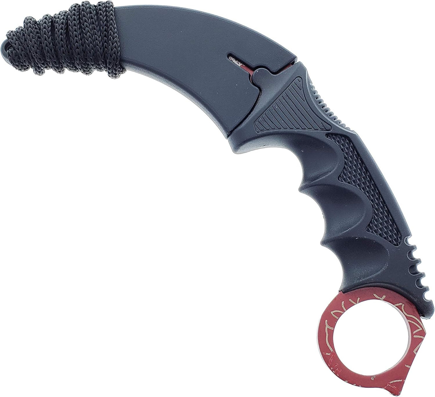 Falcon 7.5" CSGO Tactical Fixed Blade With ABS Sheath and Cord. For Collection, Gift, and Outdoors Camping Cut Ropes, Branches (Red Spider Web)