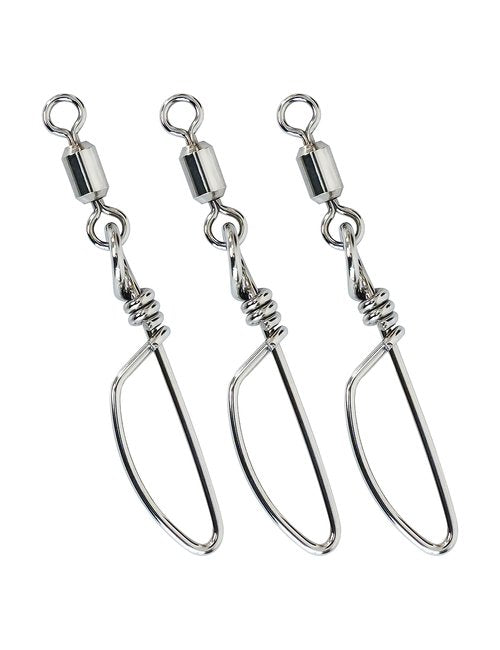 BLUEWING Fishing Snap Swivels 242LB Stainless Steel Saltwater Corrosion Resistance High Strength Coastlock Fish Tackle, 10pcs