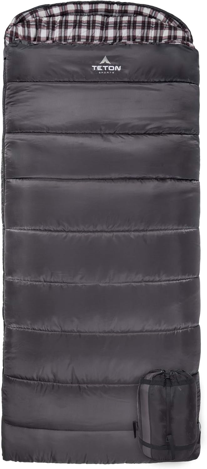 Teton Celsius XXL Sleeping Bag, Cold Weather Sleeping Bags for Adults and Kids, Camping Made Easy and Warm. Compression Sack Included, 35F, 25F, 0F, 20F Degree