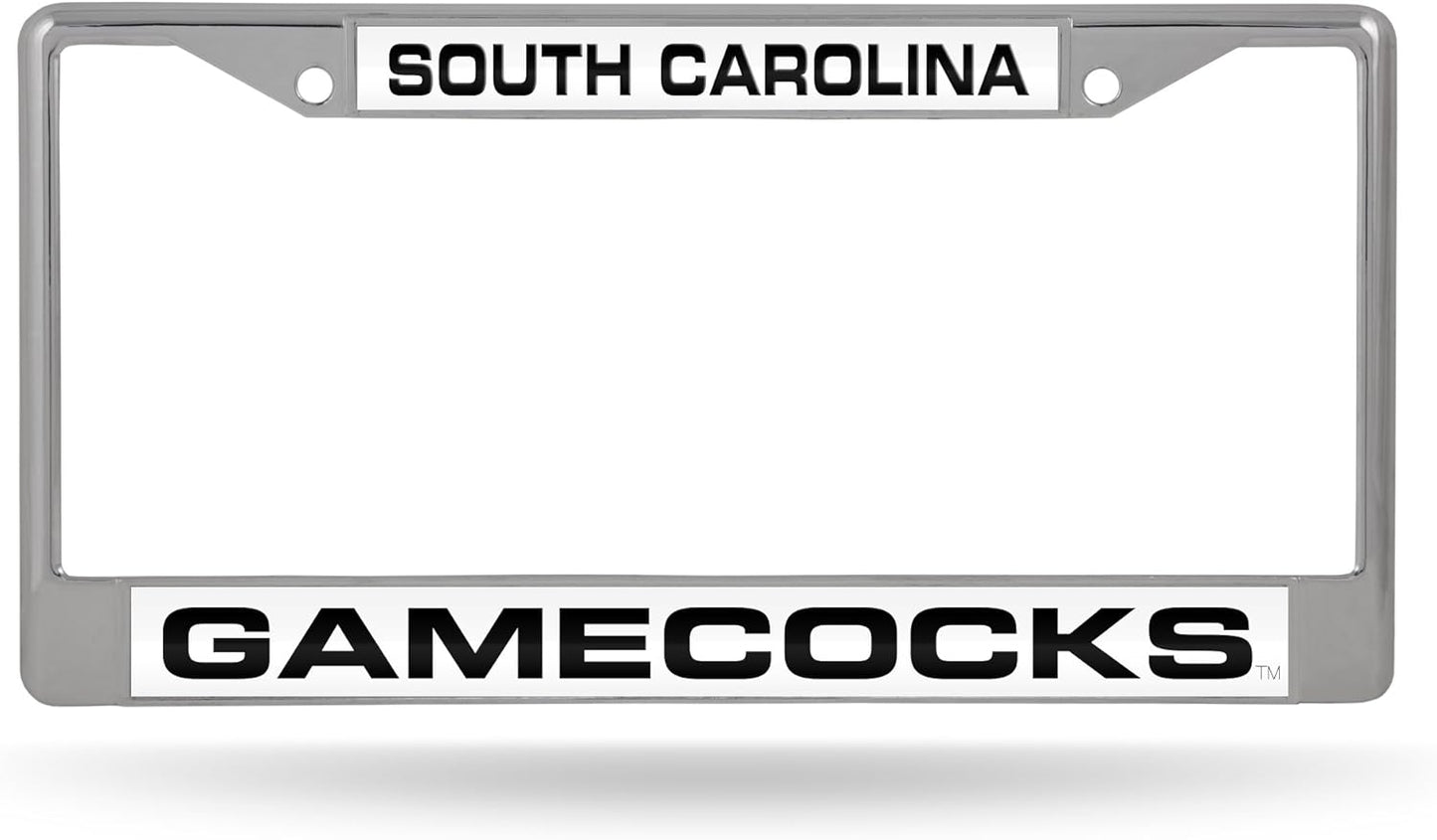 Rico Industries NCAA Unisex-Adult Laser Cut Inlaid Standard Chrome License Plate Frame