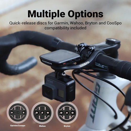 CooSpo [Bundle Promotion] BC107 GPS Bike Computer Matches with Out Front Cycling Computer Extended Mount