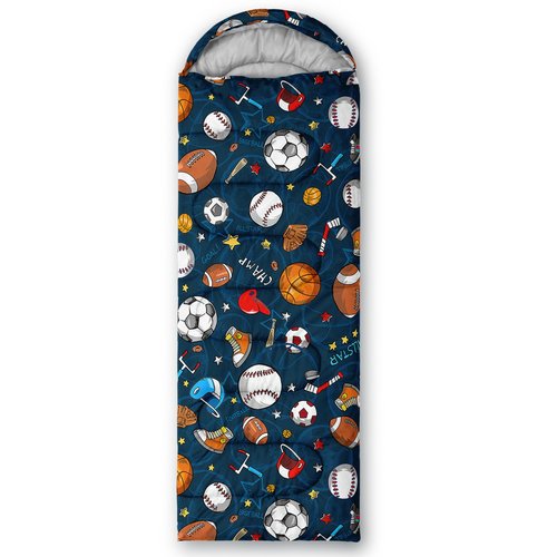 Axolotl Ball 3 Season Waterproof Camping Sleeping Bag for Adults Boys Teens, Lightweight Cold Weather Helmet Star Shoes Sleeping Bag for Hiking Outerdoors, Blue