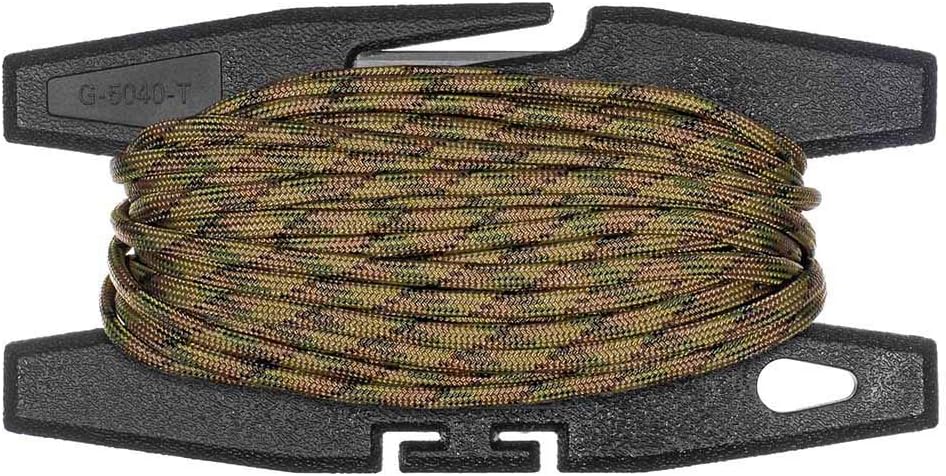 Paracord Spool Tool with 50 Feet of 550 7 Inner Strand Parachute Cord