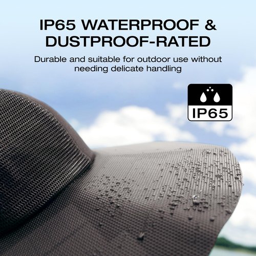 EF ECOFLOW Power Hat, Solar Charging Bucket Fishing Hat, Dual USB-A/USB-C Ports, SPF 50+ Wide Brim Sun Hats for Women, Men, Portable for Outdoor, Hiking, Mountain Climbing -Medium 22.8 in, Black