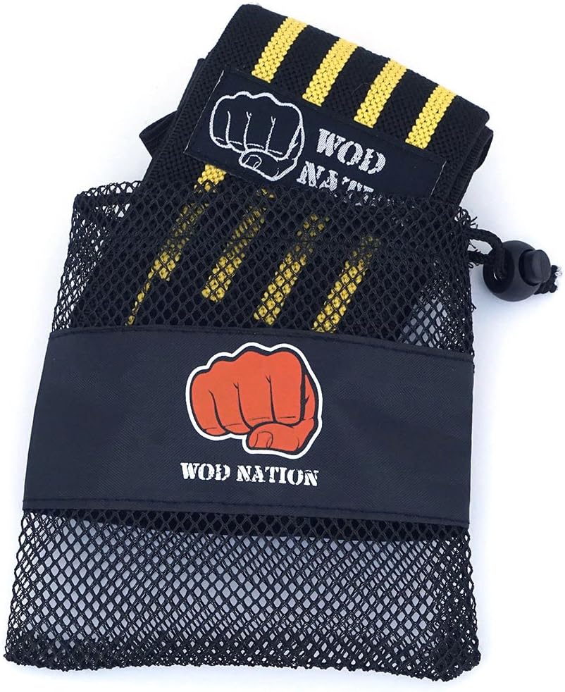 WOD Nation Wrist Wraps for Weightlifting & Strength Training – Professional Gym Straps w/Thumb Loop for Men & Women