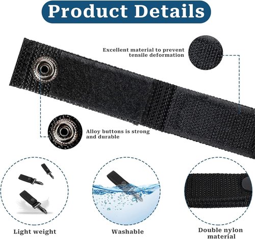 MAYMII·HOME 2 Pack Heavy Duty Tactical Belt Keeper Key Holder for 2" and 2¼" Wide Belt, Strong Metal Police Key Clip Keychain, Military Molle Hook,Police Military Equipment Accessories