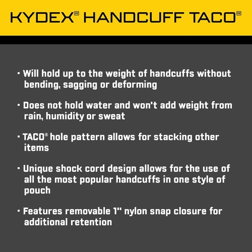 High Speed Gear - Slick Handcuff Taco MOLLE Pouch, Police Gear & Military Gear, MOLLE Handcuff Pouch