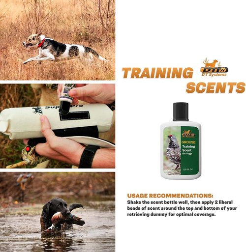 DT Systems Super Pro Series Training Scents, Natural Real Concentrated Hunting Retriever Dog Field Game Trailing Scent Training Aid for Puppies, Adult & Senior Dogs, 1.25 oz