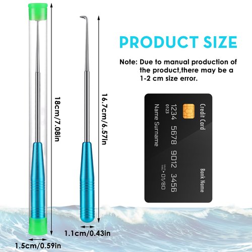 TIESOME 4 Pcs Fish Hook Quick Remover Tool, Fishing Hook Security Extractor Fish Hooks Quick Removal Device Hook Remover Detacher Tool Hook Extractor Equipment Kits Fishing Gear with Storage Tube