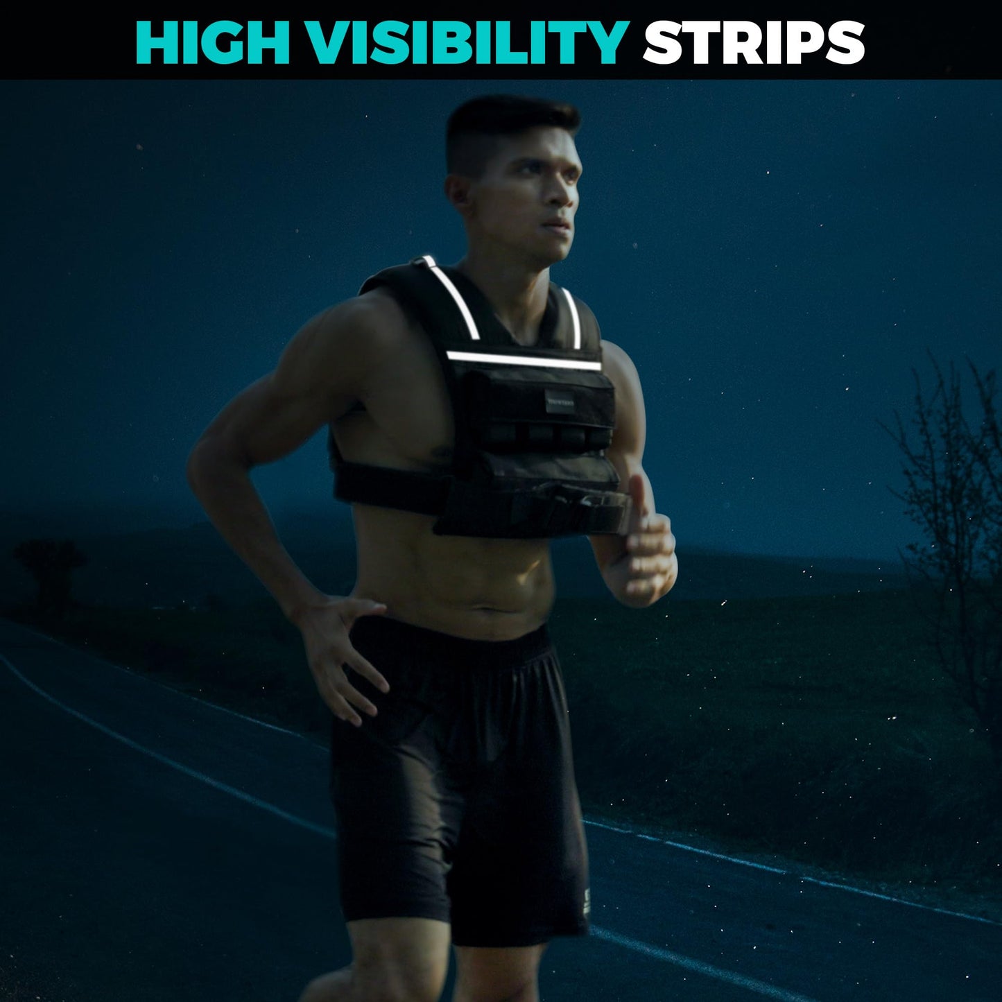 Adjustable Weighted Vest Men 2-35 LBS, Rucking Vests for Walking with Reflective Stripe, 1.2" Ultra Thick Shoulder Padding Strength Training Workout Vest for Running GYM Home, Detachable Iron Weights