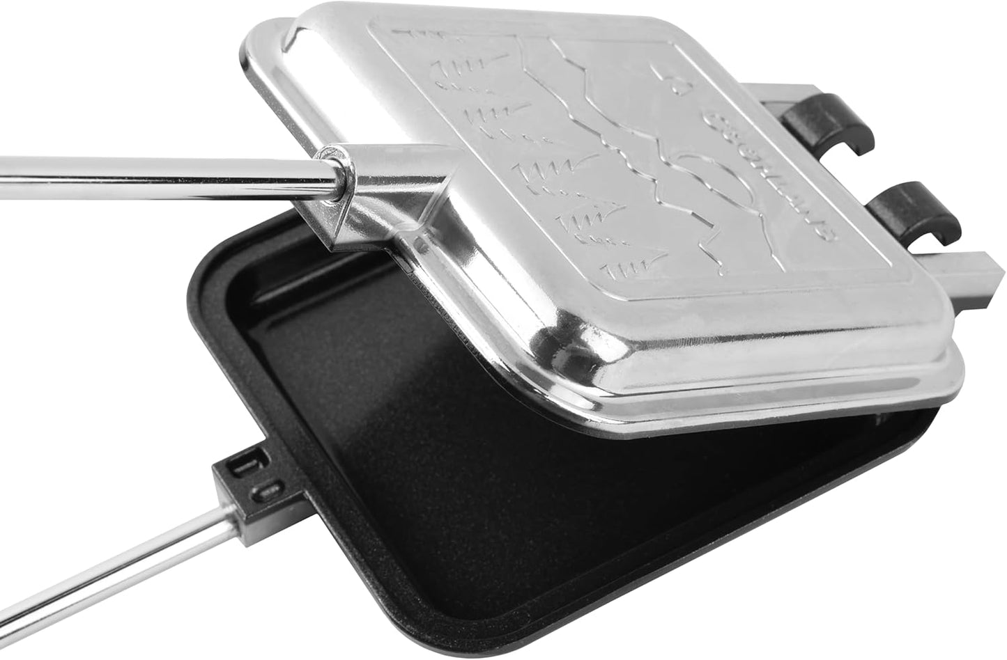 Coghlan's Aluminum Camp Cooker, Lightweight & Durable Non-Stick Ceramic Interior, for Sandwiches, Pies, & Desserts, Great for Camping, BBQs, Campfires, Campfire Cooking