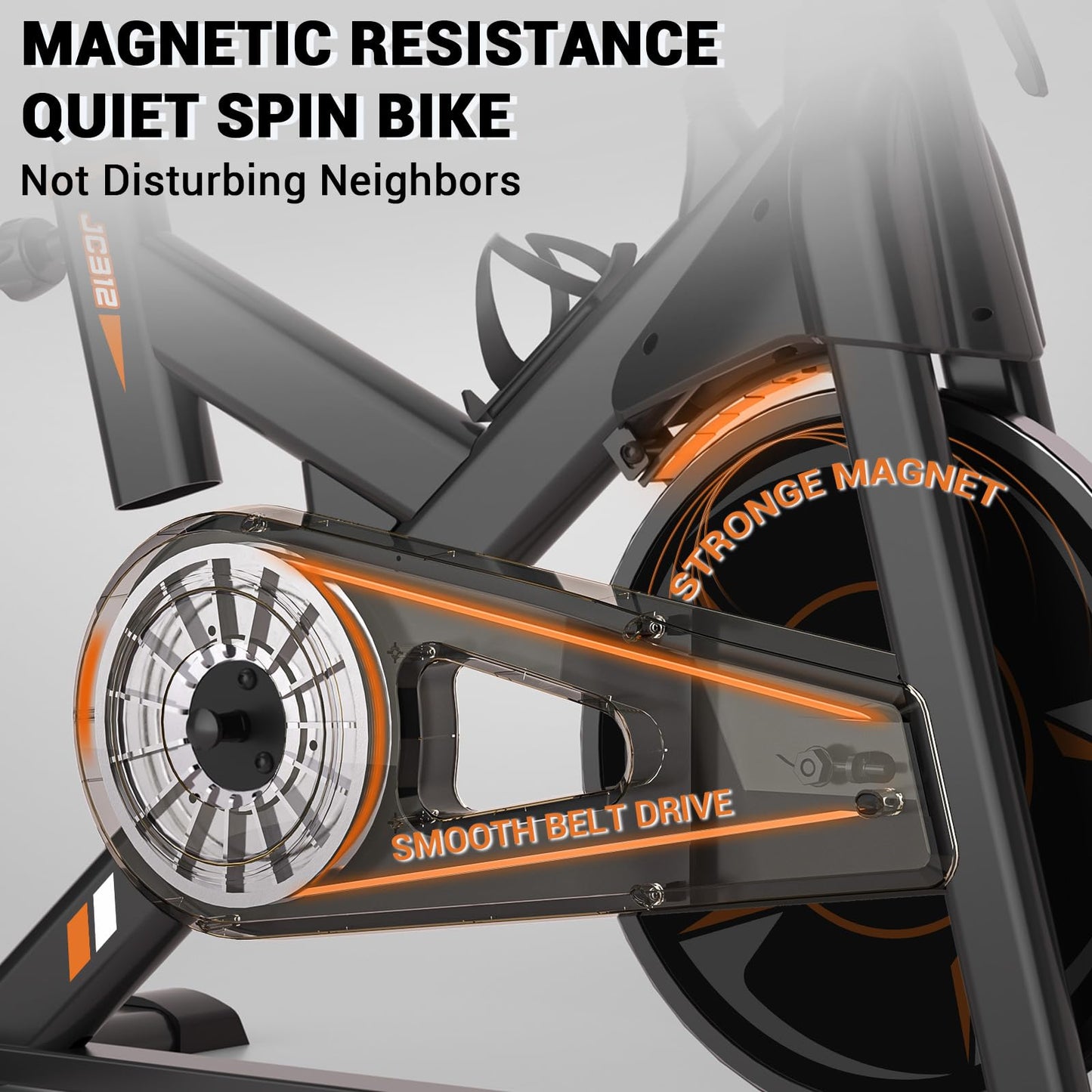 Exercise Bike, WENOKER Magnetic Resistance Stationary Bike for Home, Indoor Bike with Whisper Quiet, Heavy Flywheel and Upgraded LCD Monitor