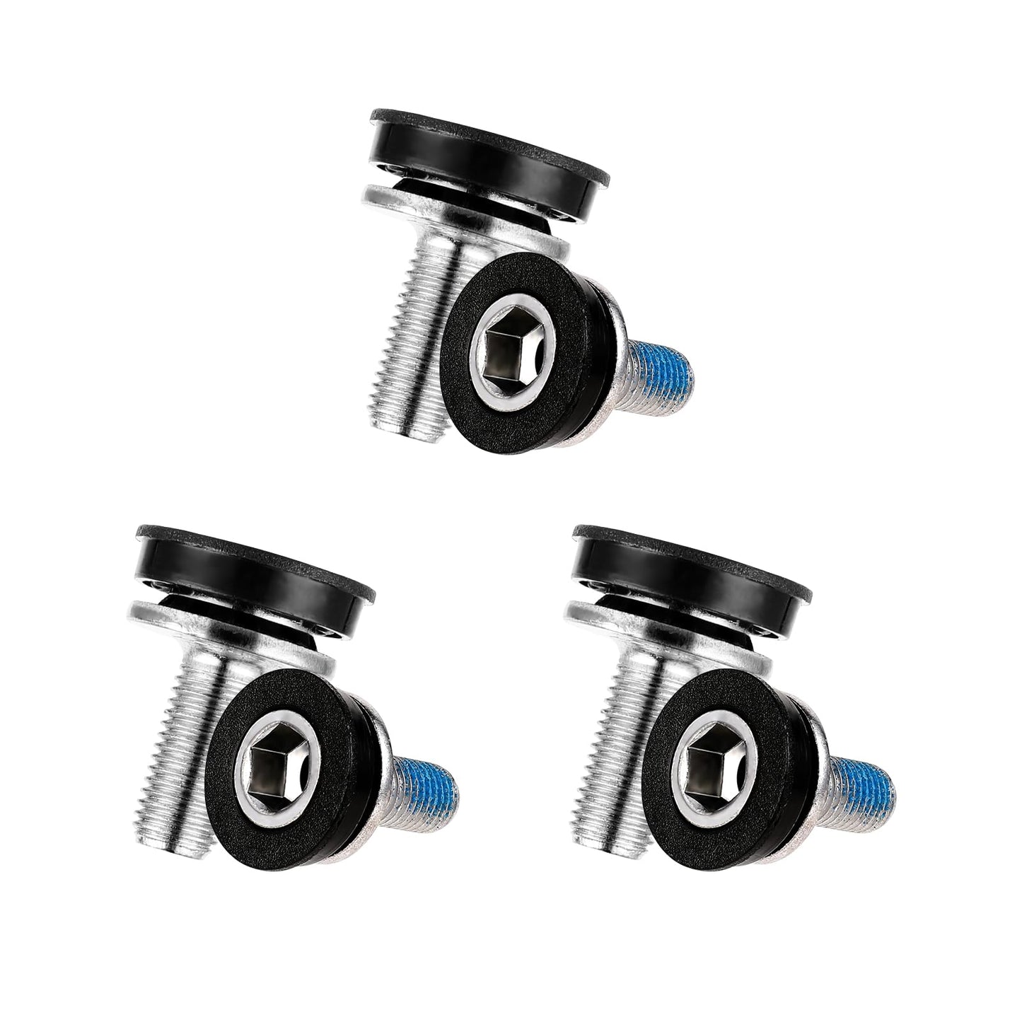6 Pcs 8mm Bike Hex Crank arm Fixing Bolt Crank Arm Fixing Bolts Bike Hex Crank Screws with Caps Bottom Bracket Screws for Square Cranksets