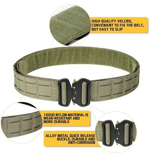 TWINFALCONS Tactical Belt Battle Belts MOLLE Military Style Belt 2 Inch Outer & 1.5 Inch Inner Tactical Heavy Duty Belt
