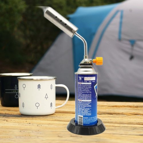 RecDec Butane Canister Holder Tray Base Support Stand Bracket Portable Stabilizer for Cylinder Propane Gas Can Bottle Fuel Cartridge Backpacking Camping Stove Burner