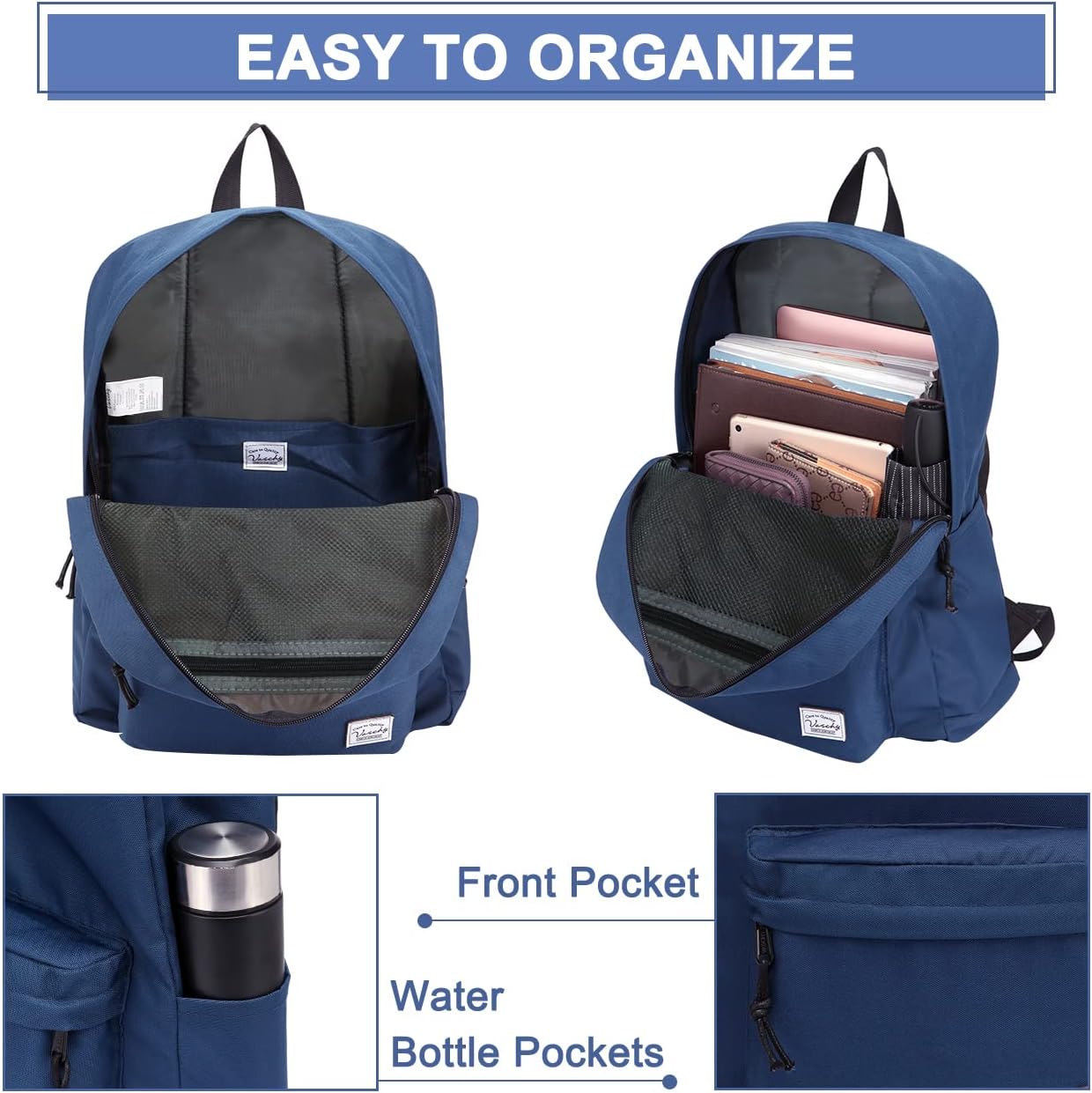 VASCHY Backpacks Handbags, Lavender, M