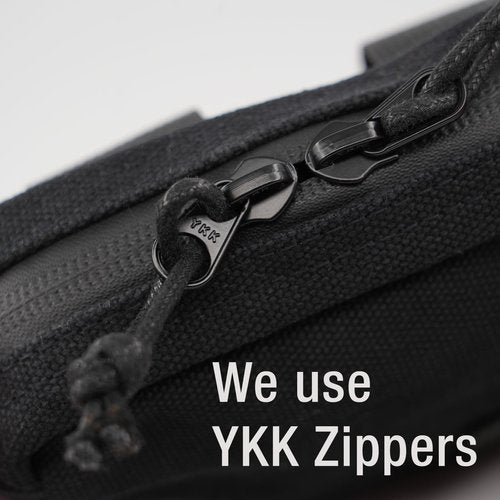 Tintris Belt Pouch for Men Women YKK Zippers, EDC Belt Pouch Bag Waist Pack for Hiking, Traveling, Outdoors, Water Resistant, Tough Waxed Canvas, Black, Size Small
