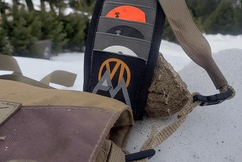 VIAM Outdoors, Bighorn Reed Stash, Turkey and Elk Mouth Call Organizer and Holder, Holds 5 Mouth Reeds, Breathable, attaches to Backpacks, binoharness, Bugle Tubes, and 1 1/2 in Nylon Webbing