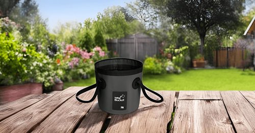 BANCHELLE Collapsible Bucket Water Container Portable Folding Camp Wash Basin for Outdoor Traveling Hiking Fishing Car Washing Gardening Camping (20L Black and 20L Yellow), Total 2 PCS