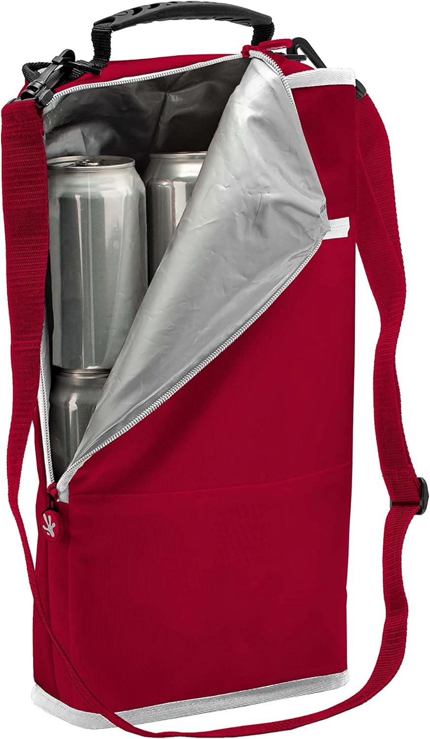 geckobrands Verticool Cooler - Insulated Portable Soft Cooler Bag with Adjustable Shoulder Strap, Holds 9 Cans or 2 Wine Bottles, Perfect for Beach, Picnics, and Outdoor Activities
