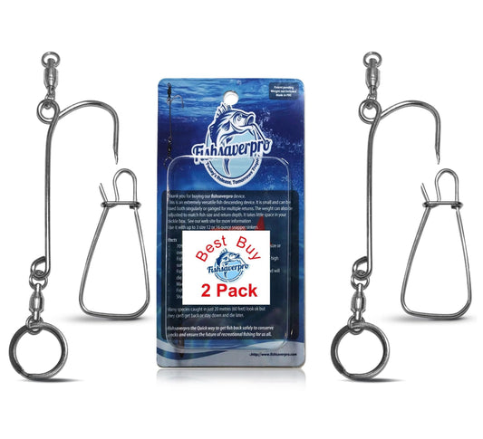 Fishsaverpro Fish Descending Return Device - 2 Pack- Compact & Reliable Release Device Built for Long Life. No Mechanical Release to Fail. Great for red Snapper. Unlike Venting Tools NOAA Preferred.