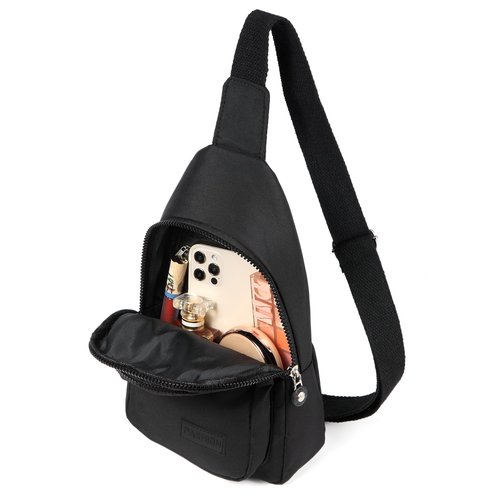 Small Sling Bag Cross Body Bag Sling Backpack Crossbody Fanny Pack for Women - Black