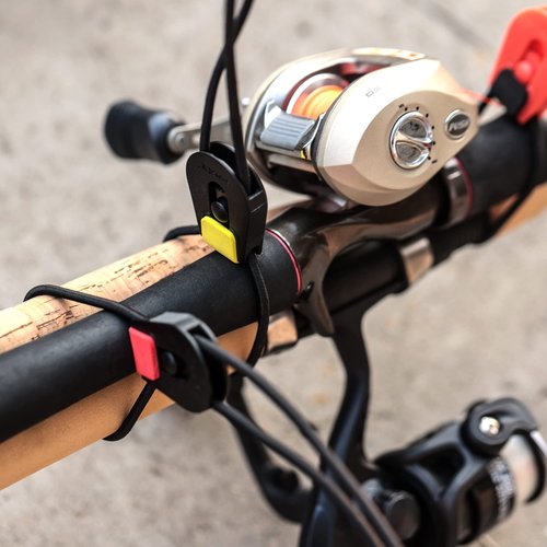 SAMSFX Fishing Rods Belt Quick Ties for Casting, Spinning & Fly Rods, 8PCS, 4 Colors Mixed