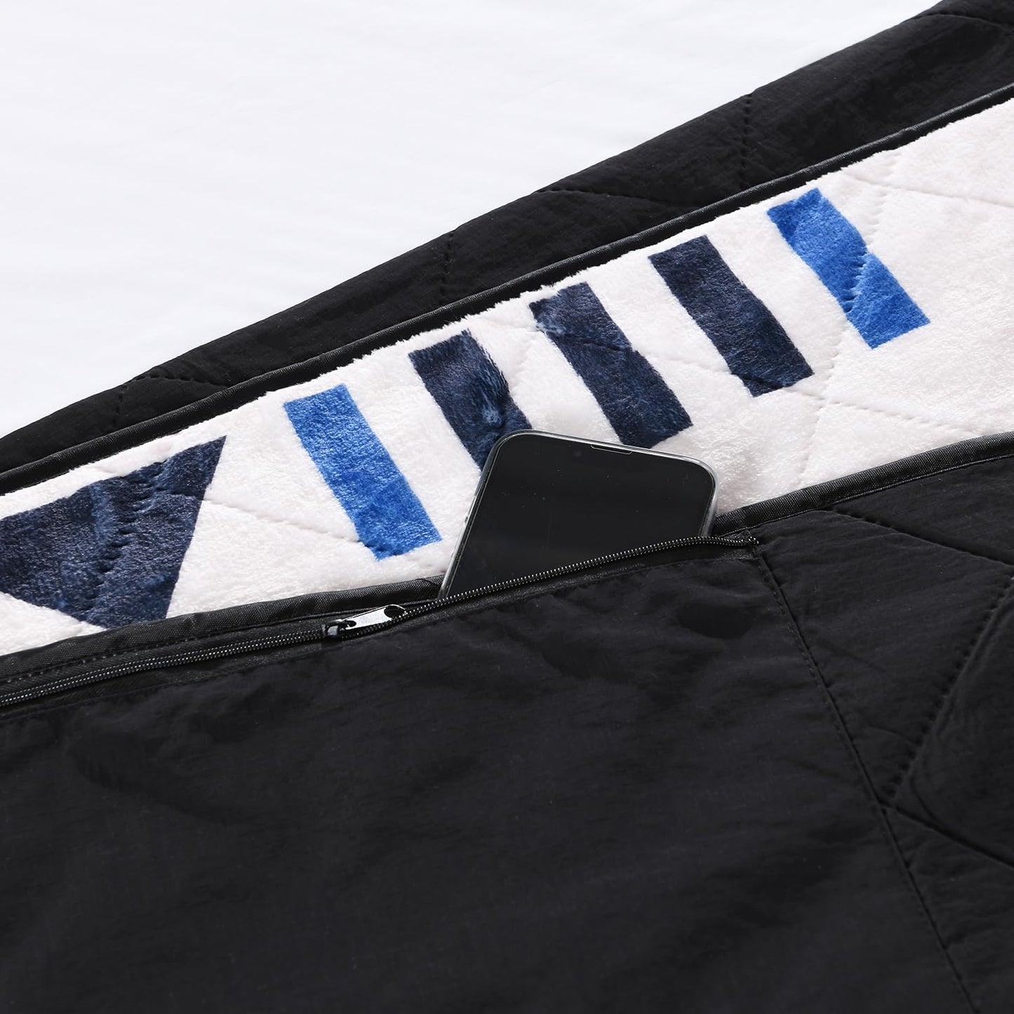 HORIMOTE HOME Outdoor Waterproof Camping Blanket, Extra Thick Flannel Fleece Warm for Cold Weather, Windproof Aztec Blankets Foldable for Stadium Picnic Dog Pet Car (Aztec)