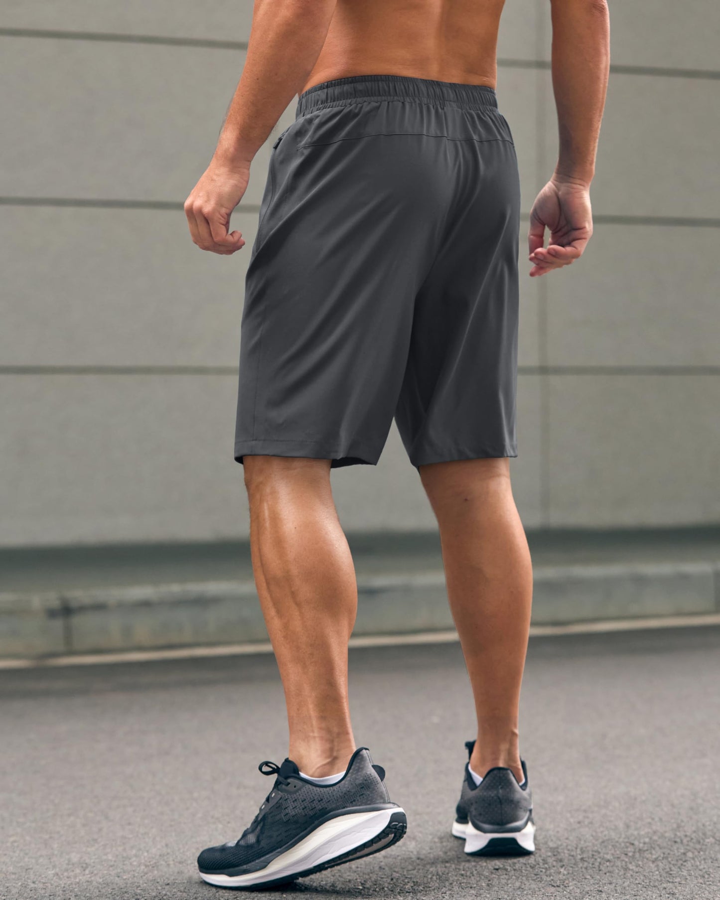 G Gradual Men's Athletic Running Shorts with Zipper Pockets Quick Dry 7"/ 5"/ 9" Workout Gym Shorts for Basketball Hiking(Dark Grey,9XXL)