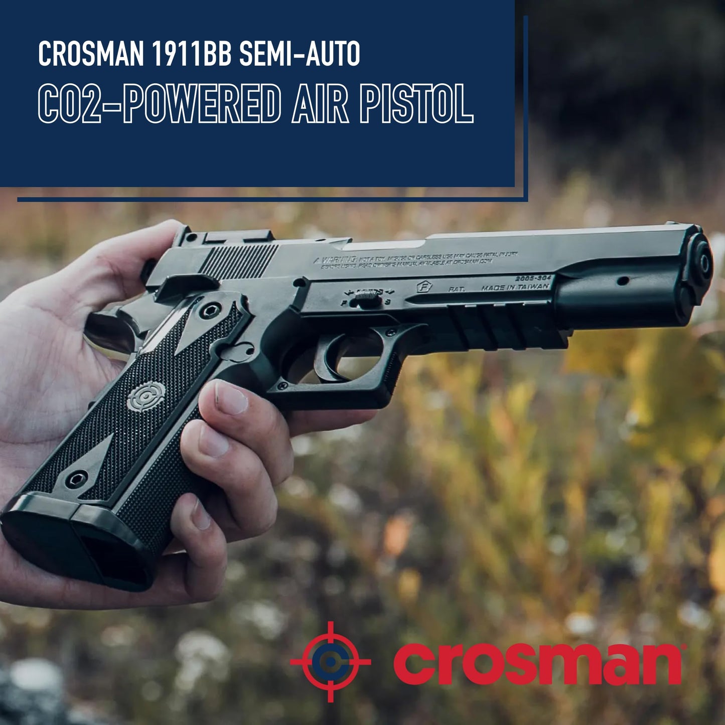 Crosman 1911BB 40001 Semi-Auto CO2-Powered BB Air Pistol