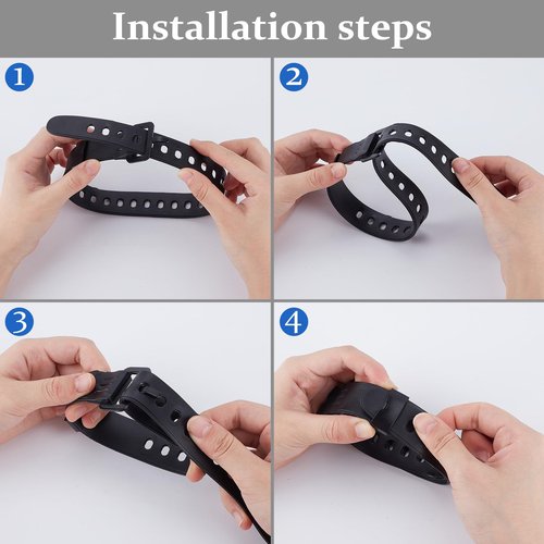 NICENEEDED 4 Pack 18 Inch Snowshoe Strap Kit, Adjustable Ski Boot Wraps Ties Multipurpose Snowshoes, Portable Shoe Grippers Replacement Straps for Women Men