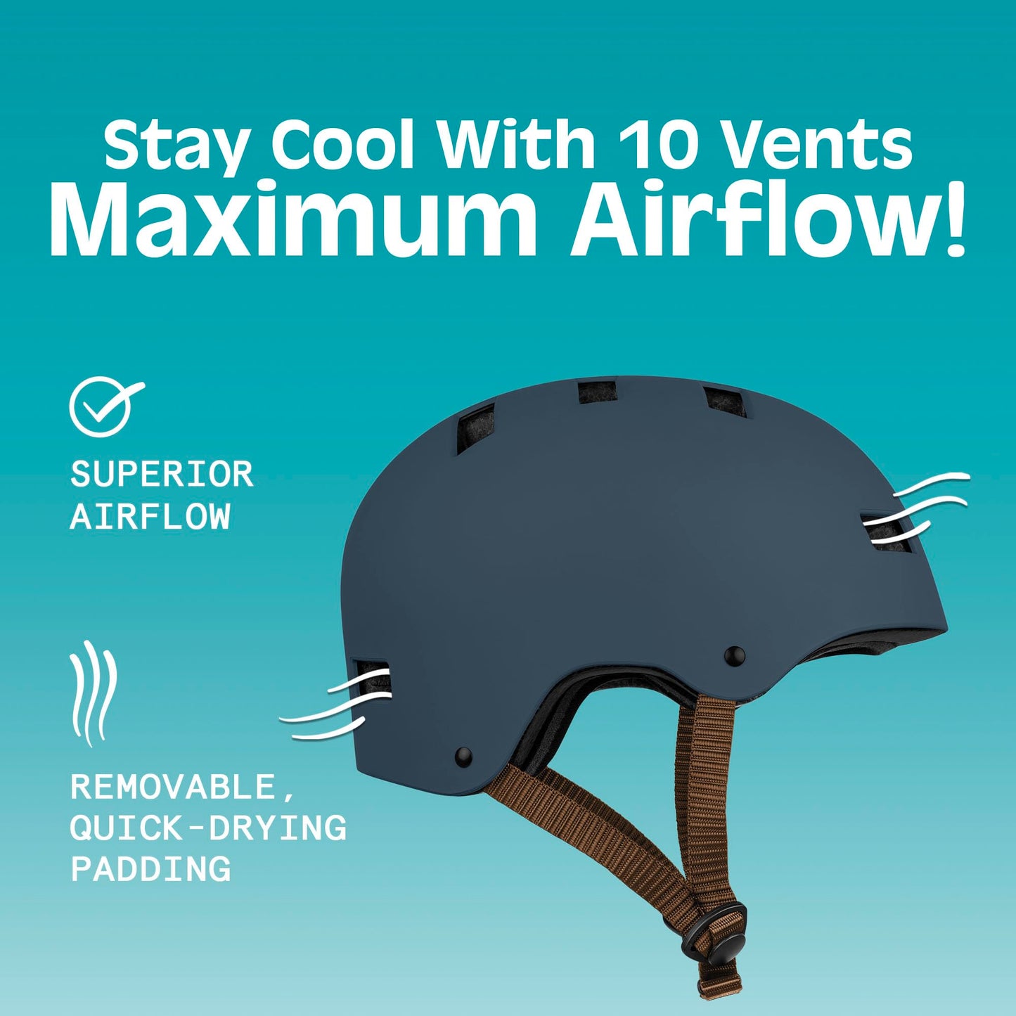 Retrospec Dakota Bicycle / Skateboard Helmet for Adults - Commuter, Bike, Skate, Scooter, Longboard & Incline Skating - Highly Protective & Premium Ventilation-Small- Matte Navy