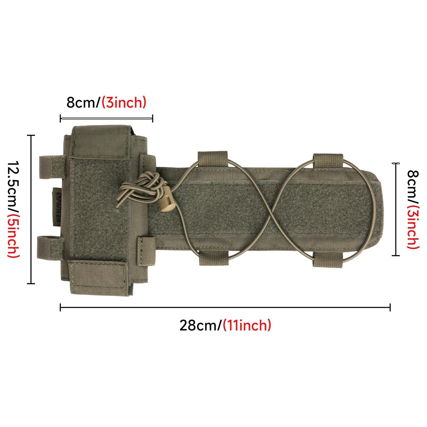 EXCELLENT ELITE SPANKER Tactical Helmet Battery Pouch Counterweight Pouch MK1 Helmet Battery Pack Balance Weight Bag with Hook&Loop for Tactical Helmet Airsoft Hunting